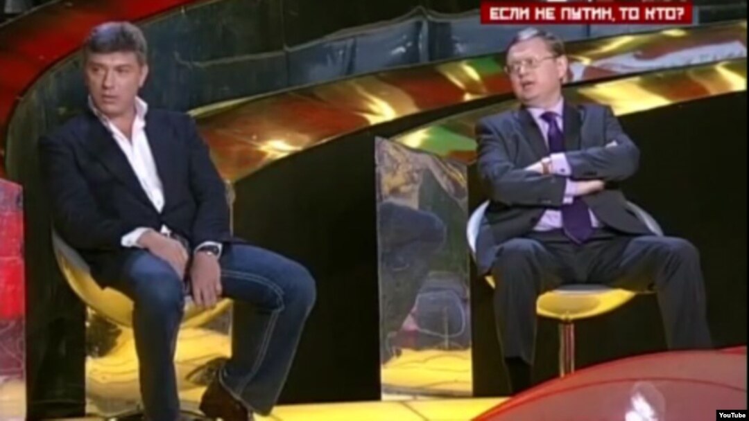 Борис Немцов и Михаил Делягин на НТВ