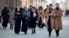 Women walk through a street in the Chechen capital, Grozny. In the past month, the republic's authorities have issued several new restrictions on women's clothing. 