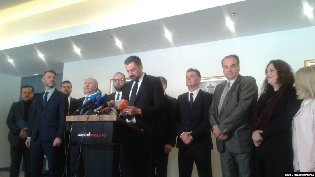 Snimak sa prošlosemičenog okupljanja političkih stranka o formiranju vlasti u Kantonu Sarajevo
