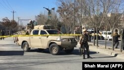 Forcat e sigurisë afgane në zonën ku kanë ndodhur shpërthimet në Kabul