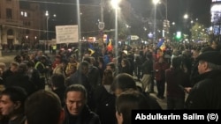 Protestul de la București din fața Teatrului Național