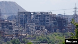 Uzina metalurgică Azovstal din Mariupol a fost ultimul bastion al rezistenței armate ucrainene înaintea capturării orașului de către ruși, în urmă cu peste doi ani. (Fotografie din 20 mai 2024)