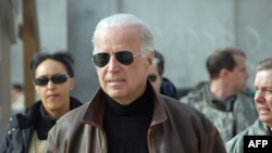 U.S. Vice President-elect Joe Biden in Kandahar, Afghanistan, on January 11.