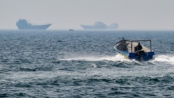Boats in the Strait of Hormuz on June 25, 2025.