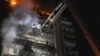 Fire sweeps through a residential building in Sumy, Ukraine, after a Russian attack on April 4.