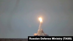 Гиперзвуковая ракета «Циркон», запущенная с российского фрегата. Иллюстративное фото
