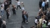 Armenia - A chaotic scene after the explosion of gas balloons during an election campaign rally in Yerevan's Republic Square, Yerevan, 04May2012.