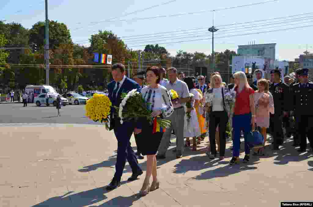 Prim-ministra Maia Sandu și vicepremierul, ministru de interne, Andrei Năstase