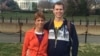 Mehraneh with her fiancée Brian Swank in front of the White House in Washington, D.C.