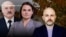 Каляж: Алякснадар Лукашэнка, Сьвятлана Ціханоўская, Дзьмітры Гурневіч