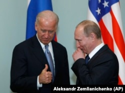 Biden and Putin in Moscow in 2011: For Putin, it’s being seen on the world stage alongside a U.S. president that’s paramount, says Ivan Kurilla, a Russian political scientist.