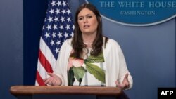 White House spokesman Sarah Huckabee Sanders