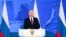 Прэзыдэнт Расеі Ўладзімер Пуцін падчас пасланьня Фэдэральнаму Сходу