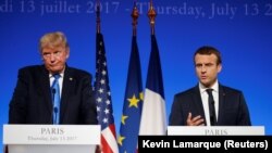 French President Emmanuel Macron will meet with President Donald Trump during his U.S. visit (file photo).