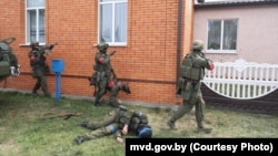 Вучэньні падразьдзелаў МУС Беларусі ў Столінскім раёне, які мяжуе з Украінай.  Ілюстрацыйнае фота 