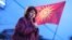 Kandidatja për presidente të Maqedonisë së Veriut,  Gordana Siljanovska - Davkova, gjatë fushatës zgjedhore.