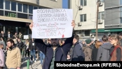 Protest građana zbog nesreće u kojoj je poginula Frosina Kulakova, Skoplje, 31. januara 2025.