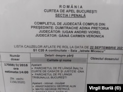 Componența completului de judecată în procesul Colectiv