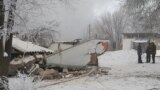 Kyrgyzstan - the wreckage cargo plane Boeing-744 "Turkish Airlines"