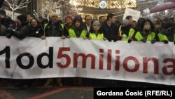 Sa protesta "Stop krvavim košuljama", Beograd