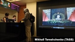 Ռուսաստան - Մոսկվայի «Պիոներ» կինոթատրոնի տոմսարկղի մոտ, 25-ը հունվարի, 2018թ․