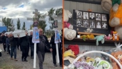 Funeral Held For Five Children From One Ukrainian Family Killed In Russian Strike In July
