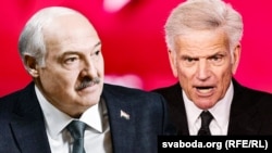Аляксандар Лукашэнка, амэрыканскі прапаведнік Фрэнклін Грэм. Ілюстрацыйны каляж 