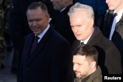 Президенты Польши, Литвы и Украины в Вильнюсе 25 января