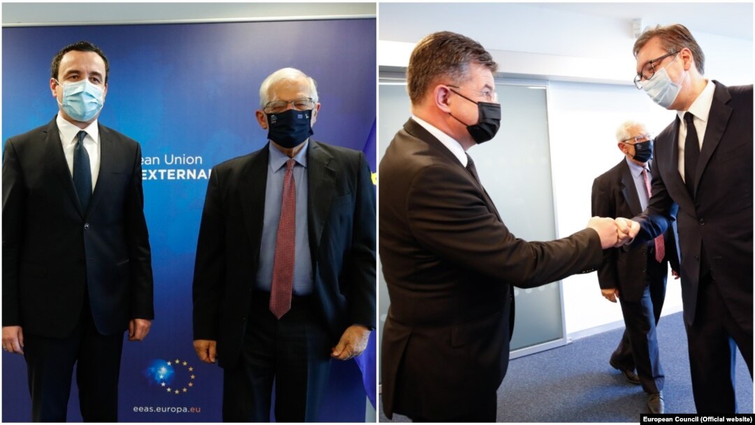 Întâlnirea a fost facilitată de Înaltul Reprezentant Josep Borrell care a fost susținut în acest sens de Miroslav Lajčák
