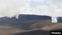 Armenia - Wildfires rage near the Armenian border village of Kut, September 1, 2021.