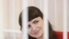 Journalist Katsyaryna Borisevich at her court hearing in Minsk on February 19. 