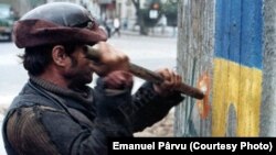 Romania, miner, Bucharest 14 June 1990 