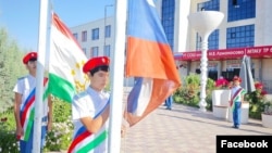 Students attend the Russian school in the southern Tajik city of Bokhtar. 