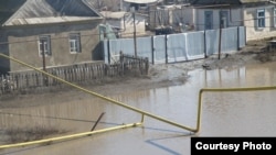 Flooding in western Kazakhstan on April 11