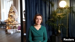 Președinta Maia Sandu, într-un interviu cu agenția Reuters, Bruxelles, 14 decembrie 2021.