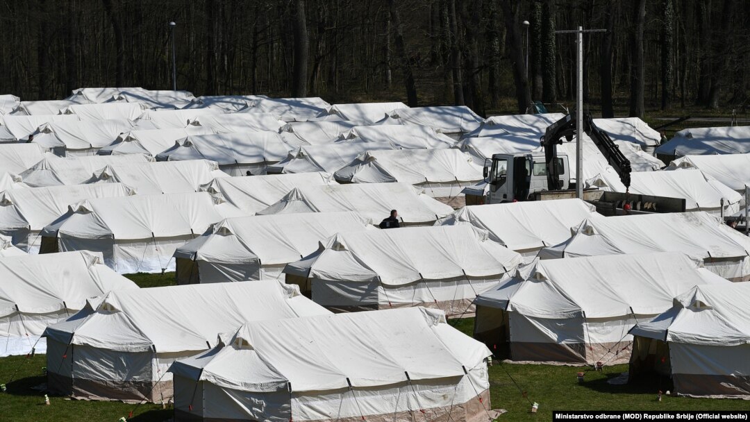 Camp in Sid, Serbia 