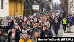 Protestna šetnja u Čačku, 26. januar 2025.
