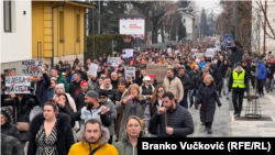 Protestna šetnja u Čačku, 26. januar 2025.
