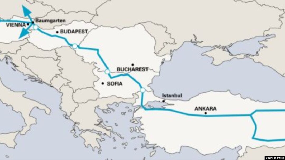 A project map from the Nabucco-pipiline.com website