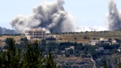 Smoke rises from Israeli bombardment near the village of Kfar Tibnit in southern Lebanon on June 6, despite an ongoing cease-fire.