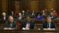 Armenia - Prime Minister Karen Karapetian (R) and members of his cabinet attend a parliament session in Yerevan, 20Oct2016.