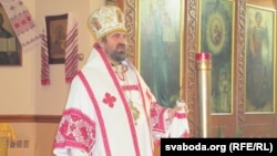 Archbishop Sviataslau, the metropolitan of the Belarusian Autocephalous Orthodox Church, pictured in 2016