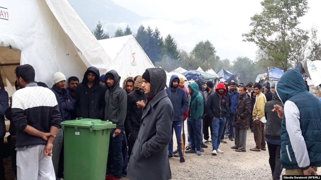 Migranti u kampu Vučjak u blizini Bihaća 