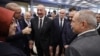 Albania - Turkish President Recep Tayyip Erdogan gestures to Armenian Prime Minister Nikol Pashinian during the European Political Community summit in Tirana, May 16, 2025.