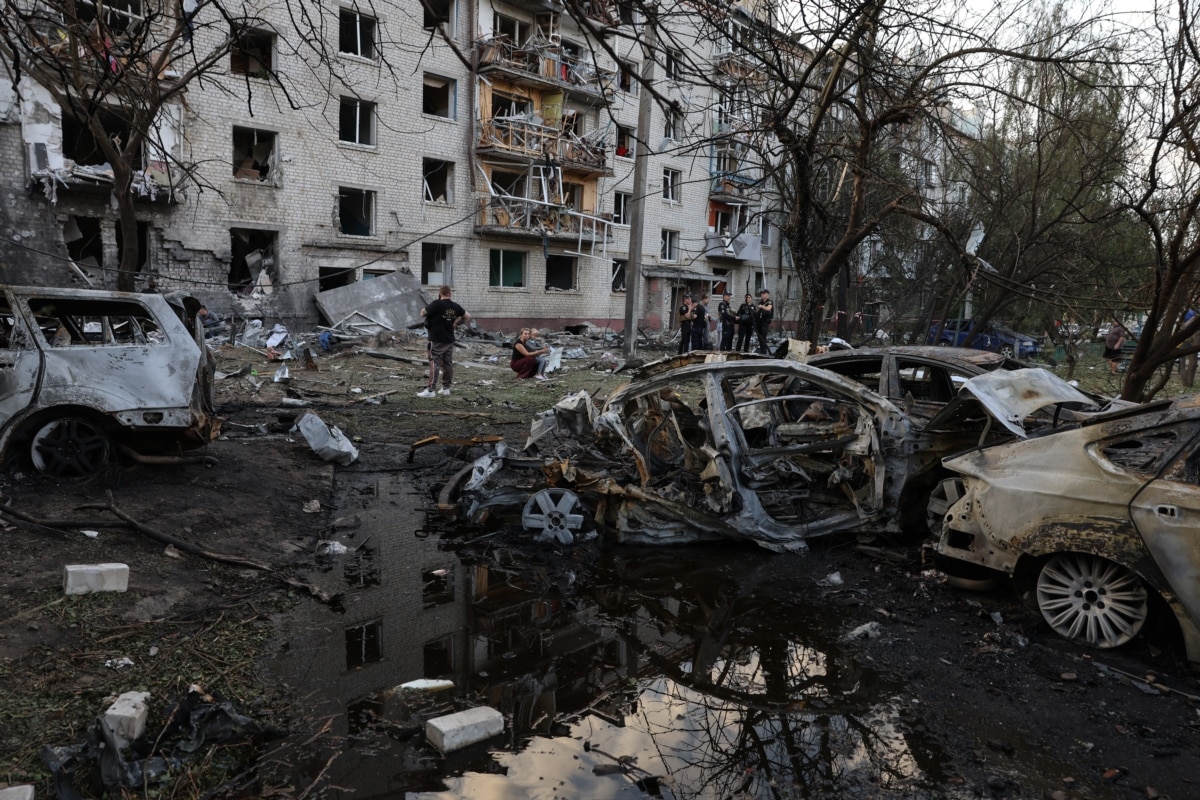 Пошкоджений російською атакою п’ятиповерховий житловий будинок у Борисполі. Київська область, 1 вересня 2026 року<br><br>Росія «цілеспрямовано б’є по цивільних об’єктах та житлових будинках», наголосив очільник Київської ОВА Ткаченко