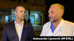 Premijer Milojko Spajić i direktor Kliničkog centra Aleksandar Radović