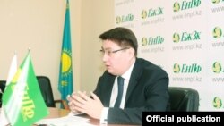 Руслан Ерденаев в бытность председателем Единого накопительного пенсионного фонда (ЕНПФ) Казахстана.