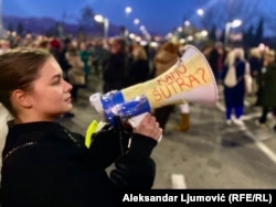 Sa blokade u Podgorici, 5. februar