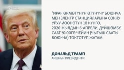 Трамп Иран энергетикасына 10 күн сокку урулбай турганын айтты 