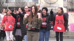 Belgrade Protesters Condemn Violence Against Women